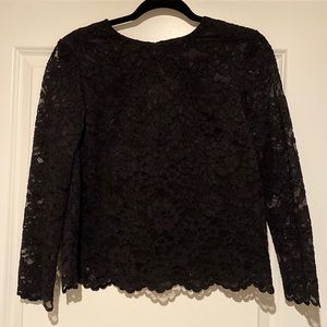 Nicole Miller Black Lace Top